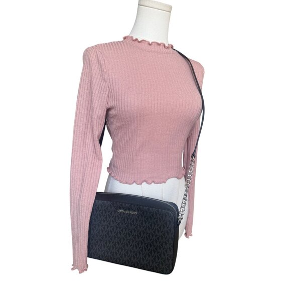 Michael Kors Black Jet Set Handbag Purse Crossbody Retail $378 Logo Bag NEW NWT - Picture 1 of 10